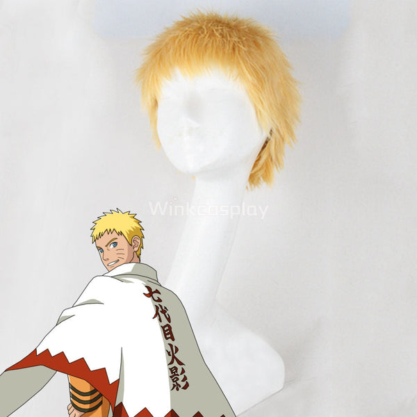 7th Hokage Uzumaki Naruto from Naruto Halloween Golden Cosplay Wig - Winkcosplay