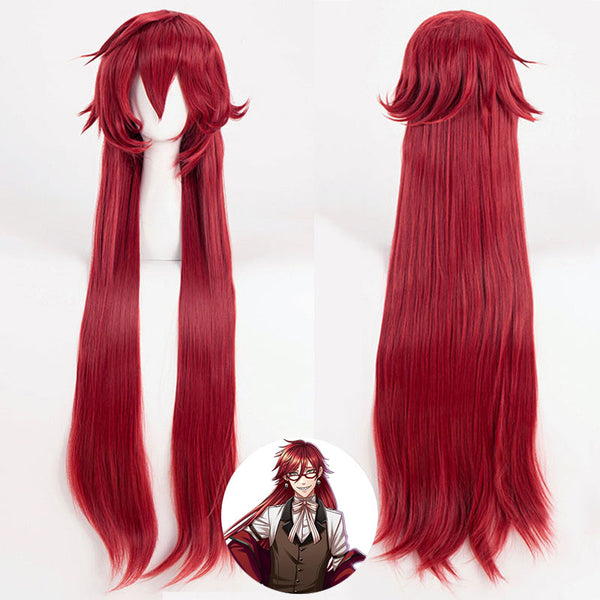 Black Butler Grelle Sutcliff Red Cosplay Wig