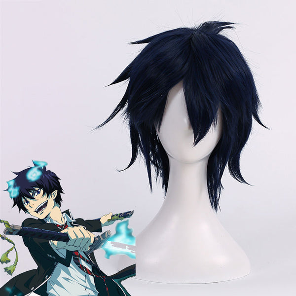 Blue Exorcist Ao no Exorcist Rin Okumura Black Blue Cosplay Wig