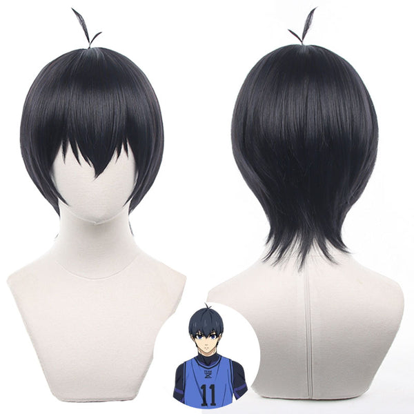 Blue Lock Yoichi Isagi Black Cosplay Wig