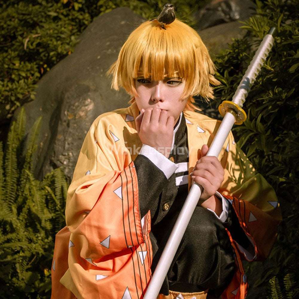 Demon Slayer: Kimetsu No Yaiba Agatsuma Zenitsu Cosplay Costume ...