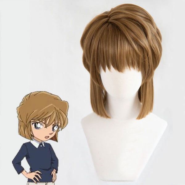 Detective Conan Case Closed Ai Haibara Brown Cosplay Wig