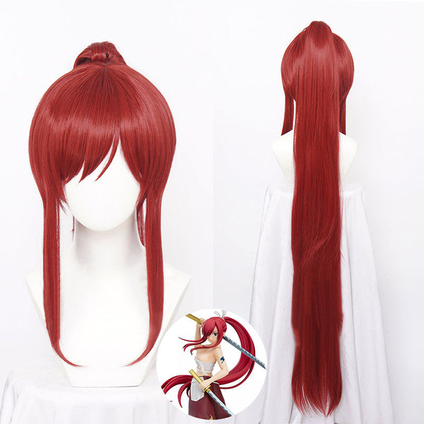 Fairy Tail Erza Scarlet Red Cosplay Wig