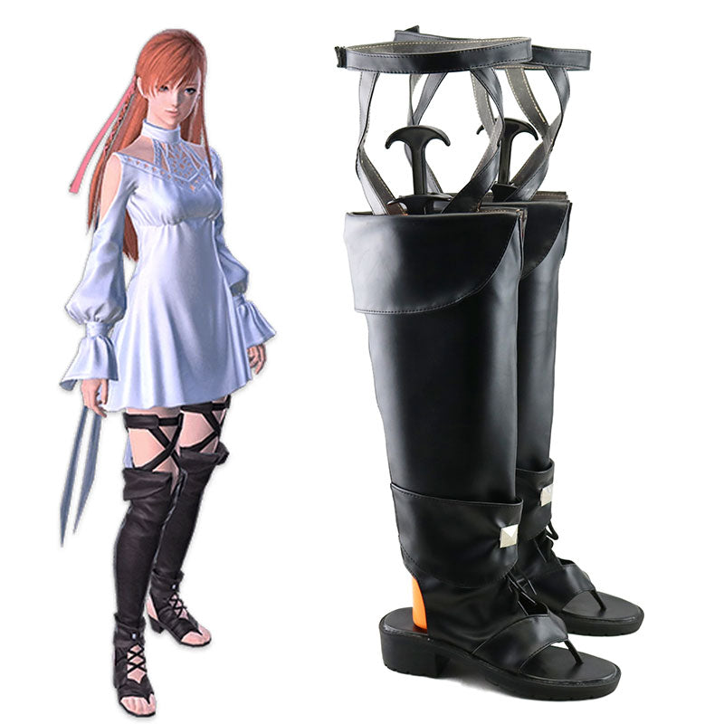 Final Fantasy XIV FF14 Ryne Minfilia Black Shoes Cosplay Boots
