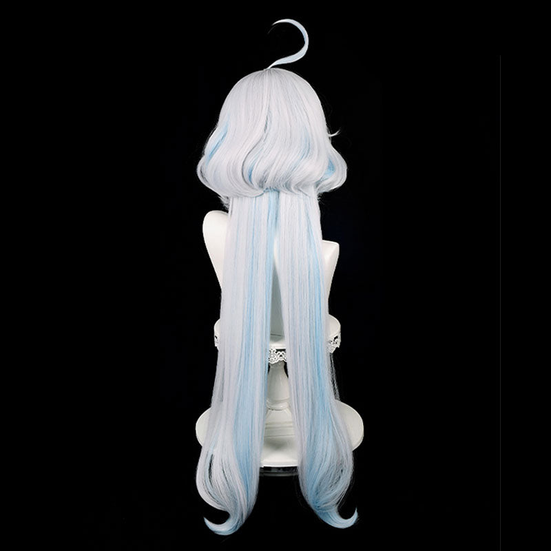 Genshin Impact Fontaine Hydro Archon Focalors Furlna Silver White Blue Cosplay Wig