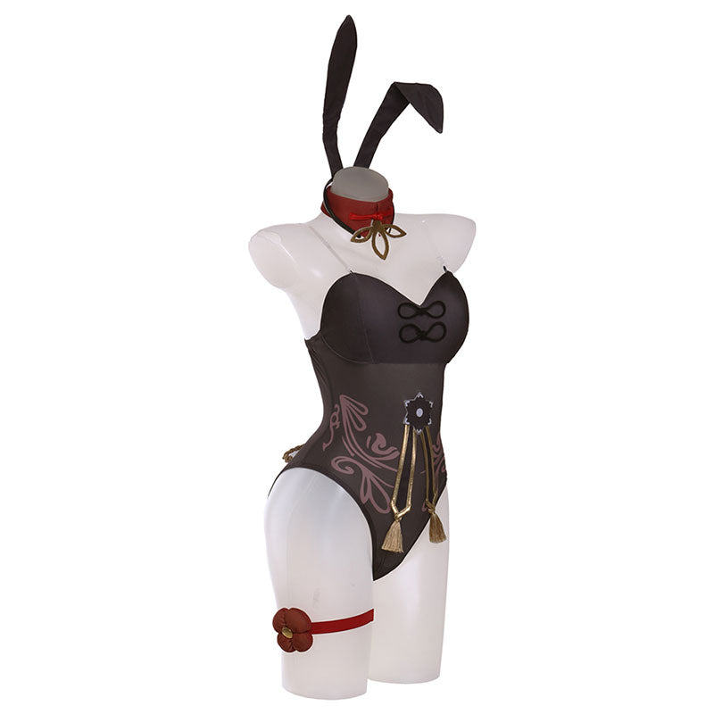 Genshin Impact Hu Tao Bunny Girl Cosplay Costume – Winkcosplay