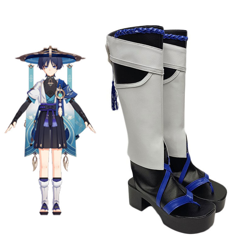 Genshin Impact The Wanderer Scaramouche Shoes Cosplay Boots