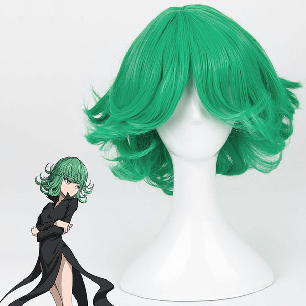 One Punch Man Tornado of Terror Tatsumaki Green Cosplay Wig