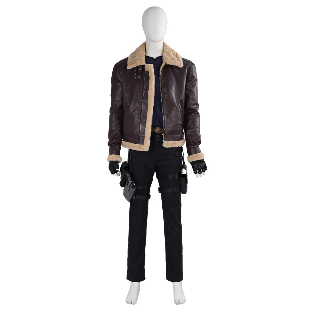 Resident Evil IV 4 Remake Leon Scott Kennedy Cosplay Costume (Not Included Gun)