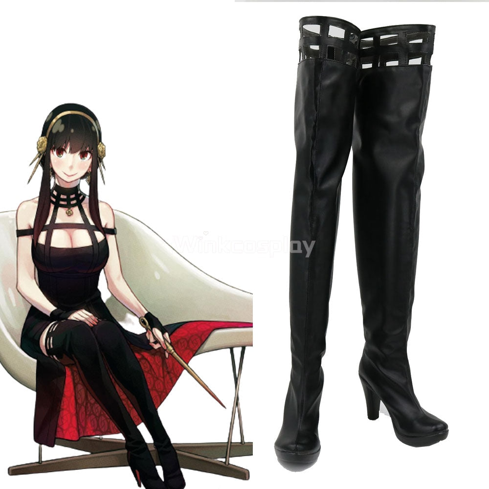 SPY X FAMILY Yor Forger Black Shoes Cosplay Boots – Winkcosplay