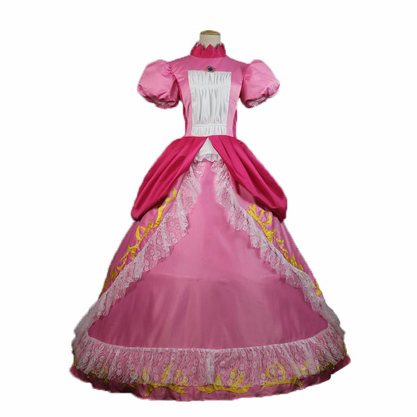 Super Mario Princess Peach Cosplay Costume