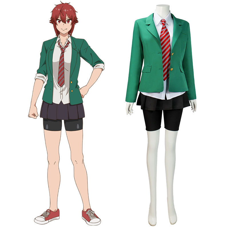Tomo chan wa Onnanoko Tomo chan Is a Girl Tomo Aizawa School Uniform Green  Cosplay Costume