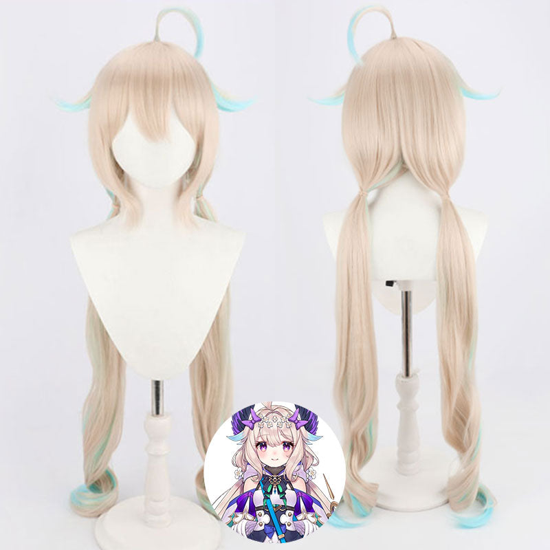 Virtual YouTuber Nijisanji Ethyria Enna Alouette Golden Cosplay Wig