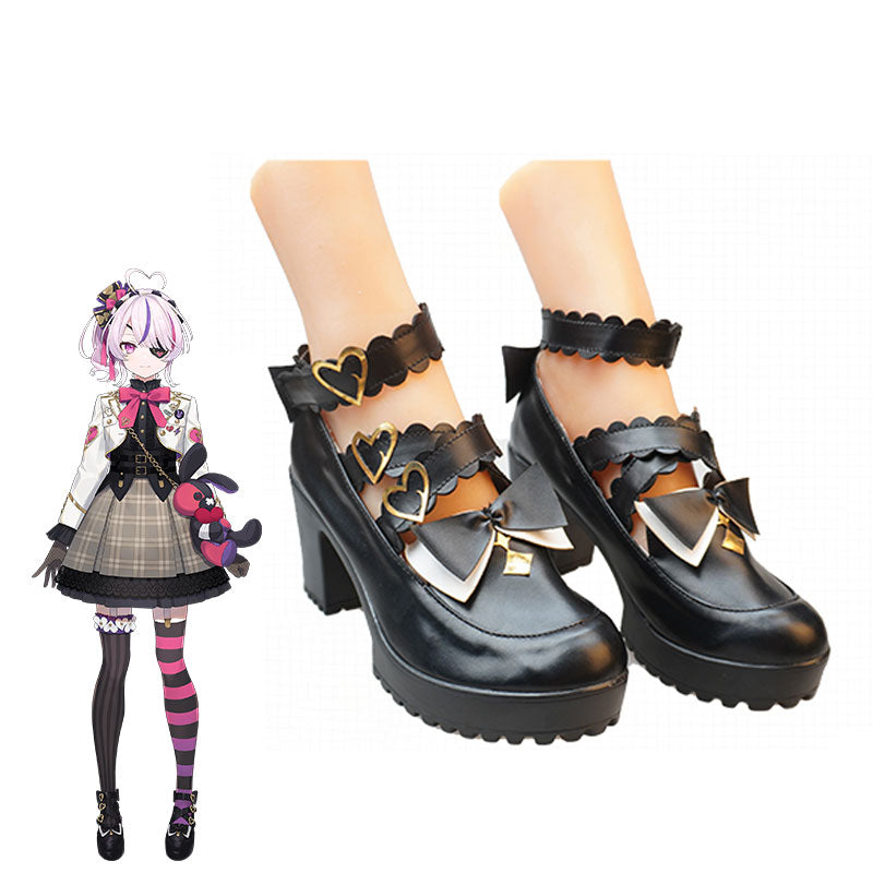 Virtual YouTuber Nijisanji ILUNA Maria Marionette Black Cosplay Shoes